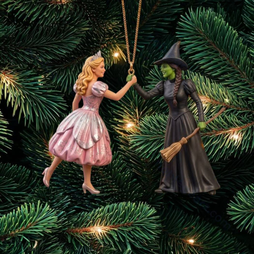 Glinda And Elphaba Christmas Ornament Wicked Musical Merch Xmas Tree Hanging Decor