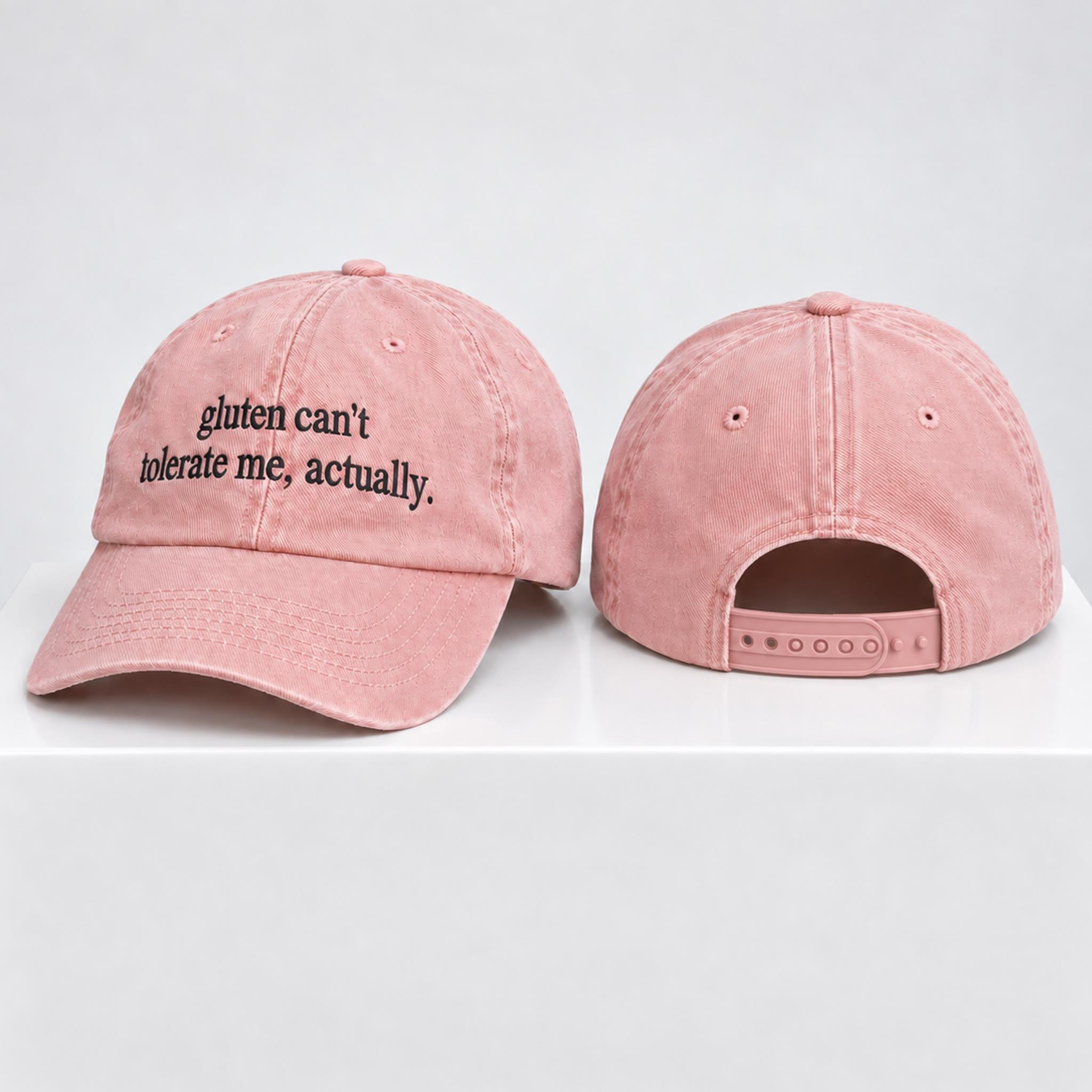 Gluten Can't Tolerate Me Actually 2026 Hat Embroidered Funny Gluten Free Humor Cap BFF Gifts