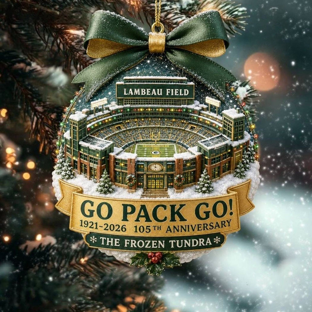 Go Pack Go 1921 2026 105Th Anniversary The Frozen Tundra Christmas Ornament Xmas Tree Decor