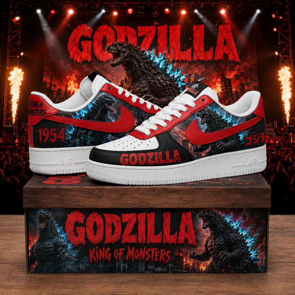 Godzilla Kings Of Monster 1954 Sneakers Godzilla Merch Gift For Movie Fans