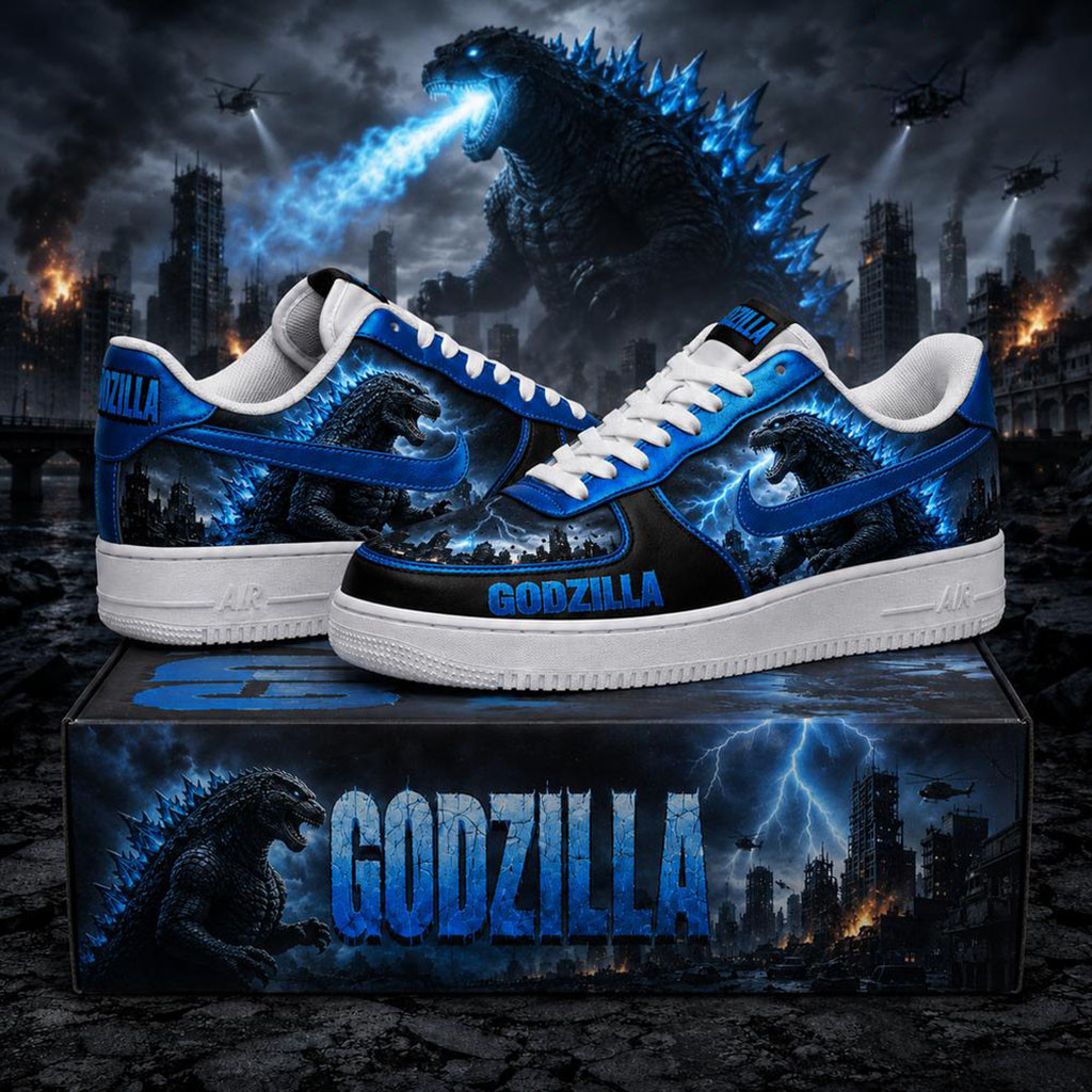 Godzilla Kings Of Monster 1954 Sneakers Godzilla Merchandise Movie Lovers Gifts