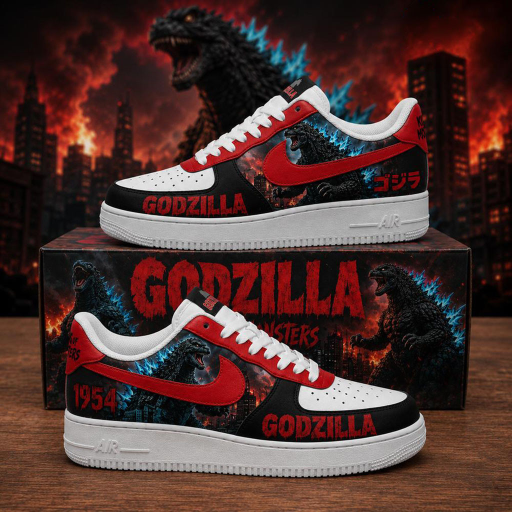 Godzilla Kings Of Monster Sneakers Godzilla Merch Gift Ideas For Fans