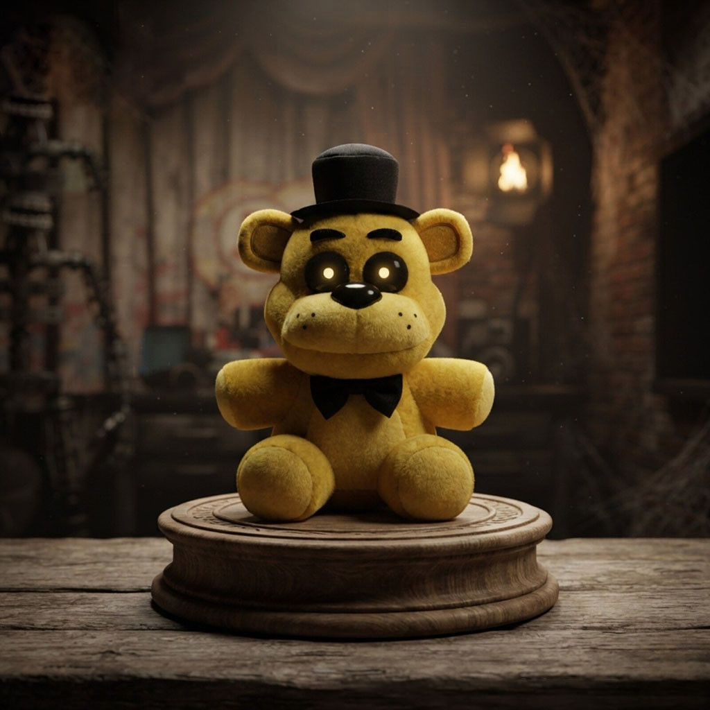 Golden Freddy From Five Nights At Freddy's Plush Pillow Halloween Gift For Horror Fans