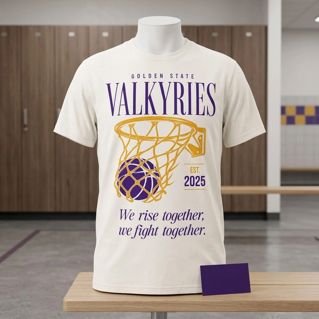 Golden State Valkyries Est 2025 We Rise Together WNBA Graphic T-Shirt Valkyries Merch Fan Gear