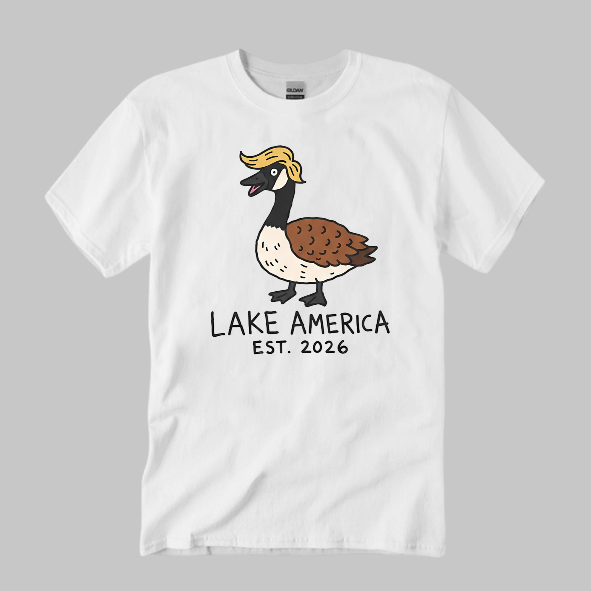 Goose Trump Lake America Est 2026 Shirt Lake Ontario Rename Humor T-Shirt Political Gifts