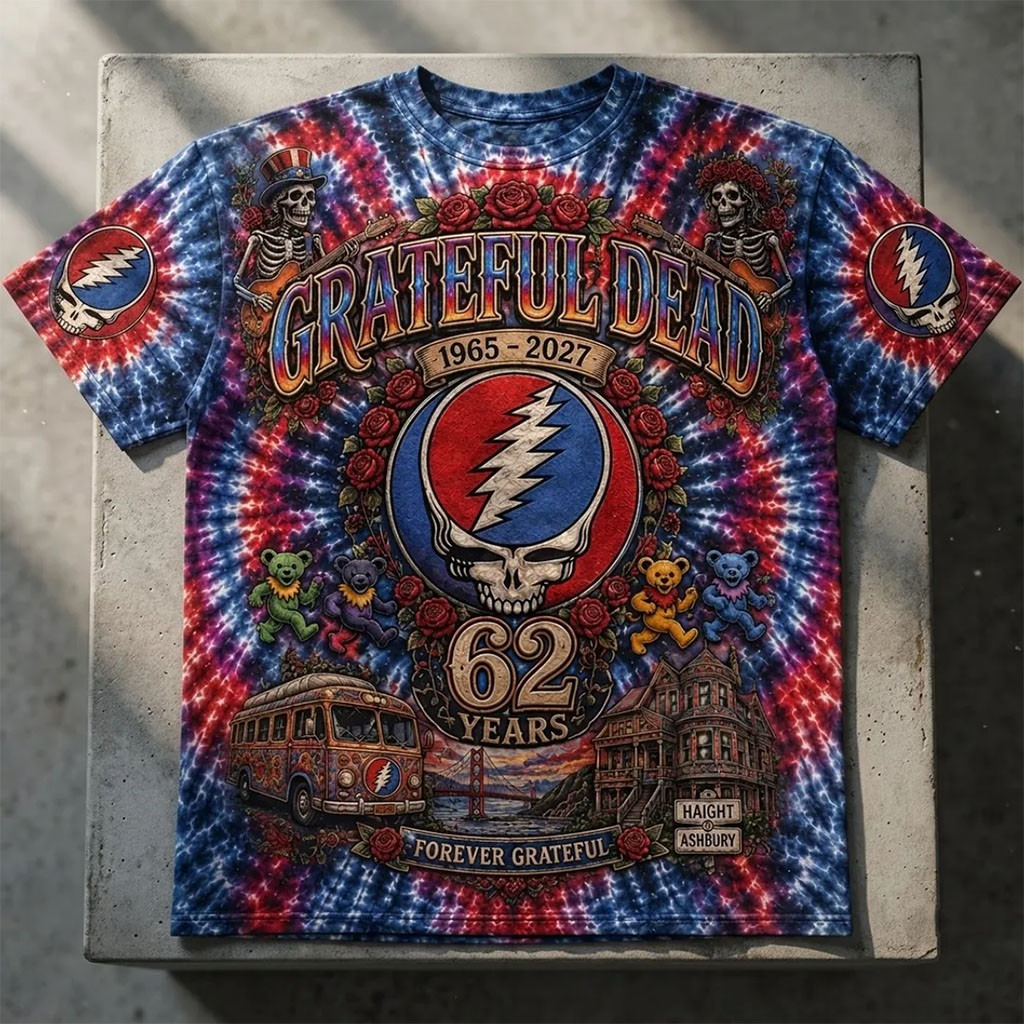 Grateful Dead Haight Ashbury 1965-2027 Anniversary Shirt Grateful Dead Merch Gifts For Fan
