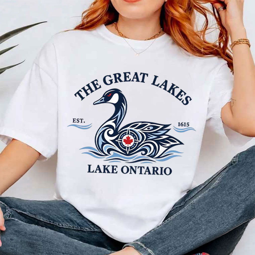 Great Lakes Loon Bird Lake Ontario Wildlife Canada Nature T-Shirt Anti Trump Merch Gifts