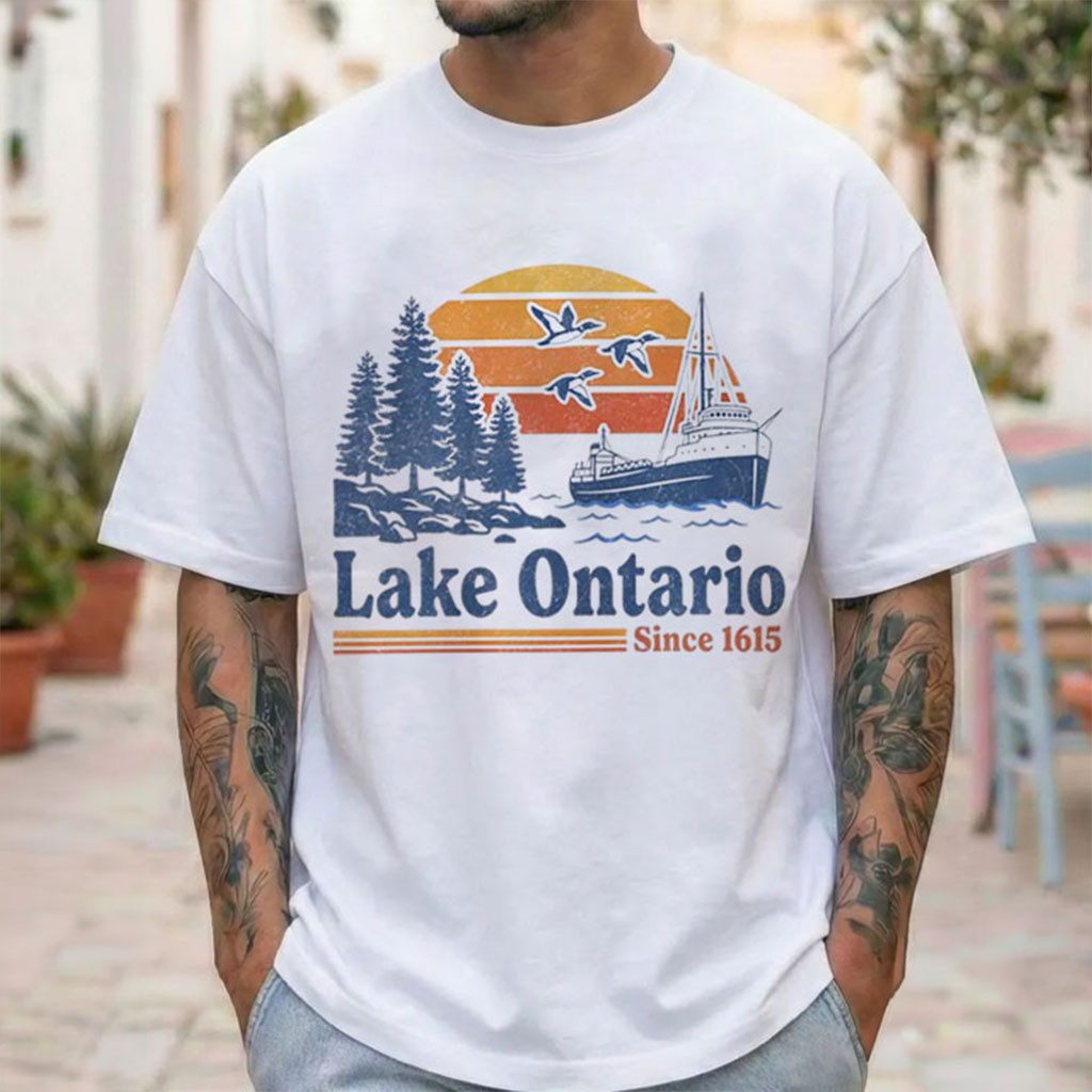 Great Lakes Vintage Shirt Lake Ontario T-Shirt Anti Trump Merch Gifts For Friends