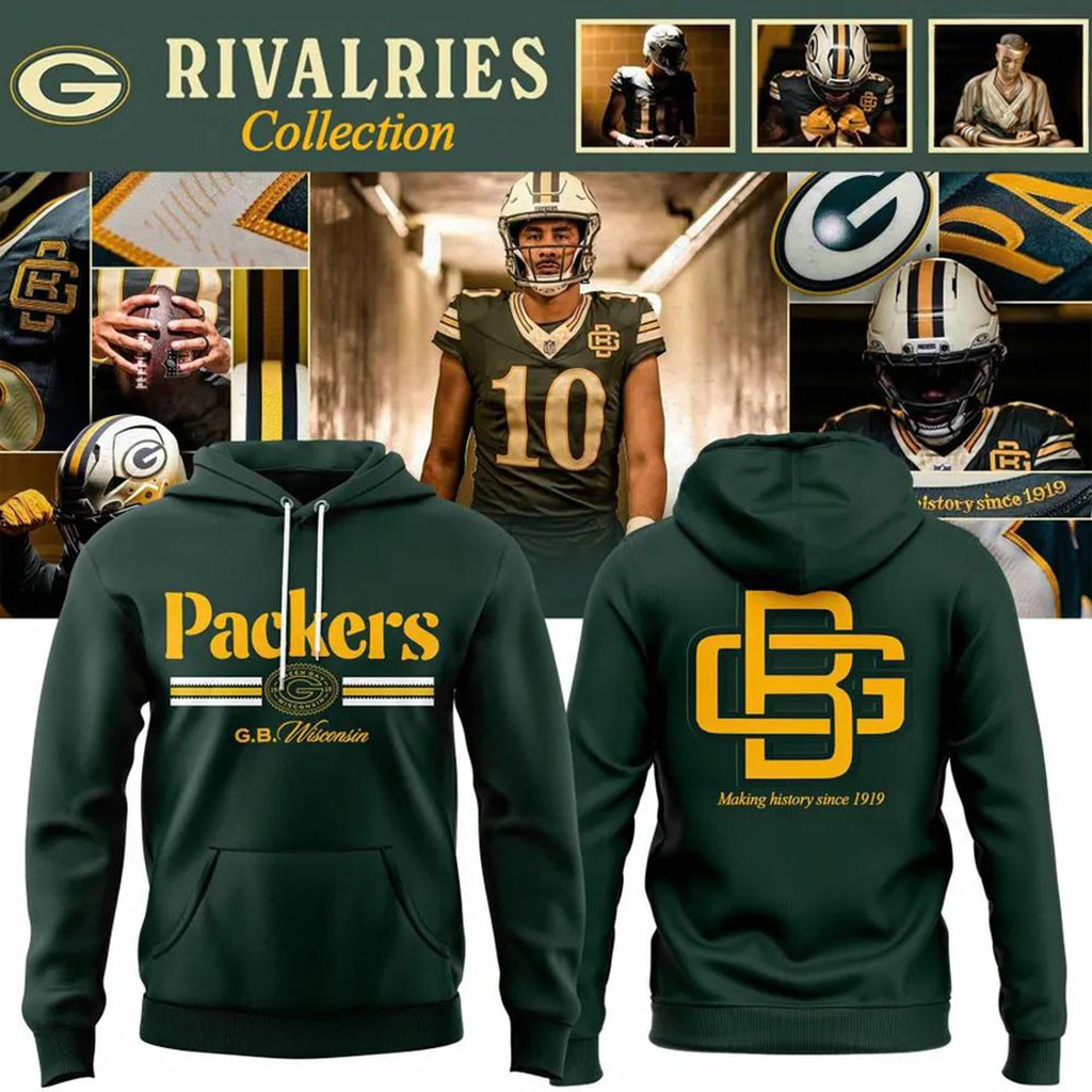 Green Bay Packers 2026 Rivalries Making History Since 1919 Hoodie Packers Merch Gifts For Fans