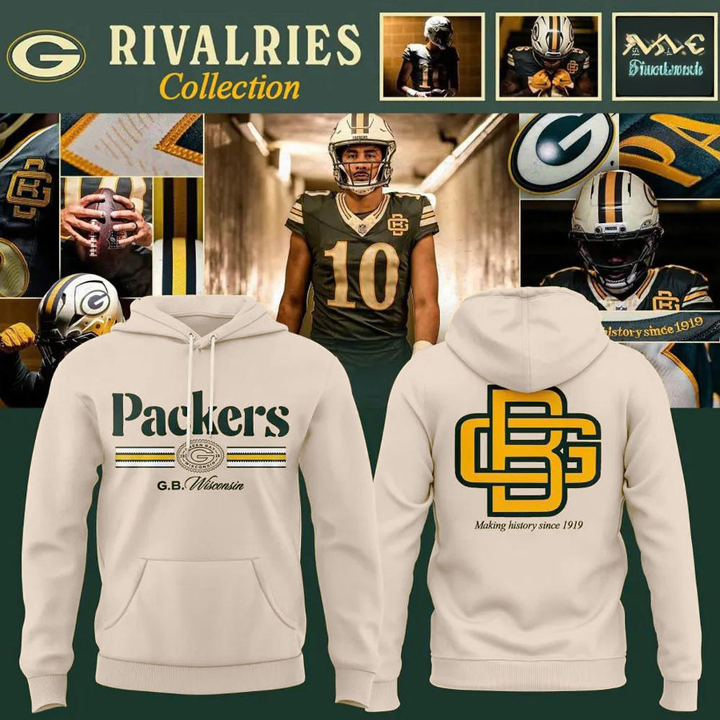 Green Bay Packers 2026 Rivalries Making History Since 1919 Hoodie Packers Merch Gifts For Him