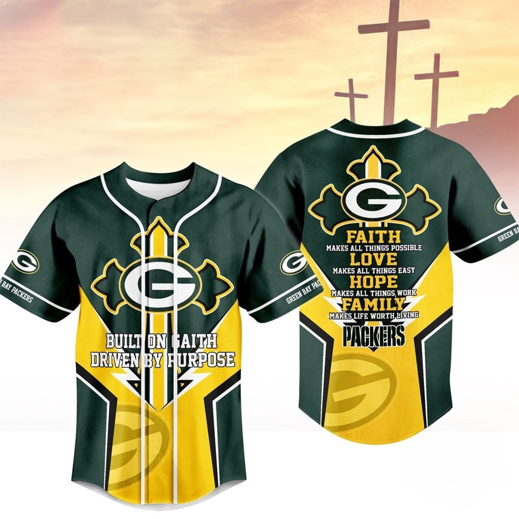 Green Bay Packers Blessed Beyond The Score Baseball Jersey Packers Merch Football Fan Gifts