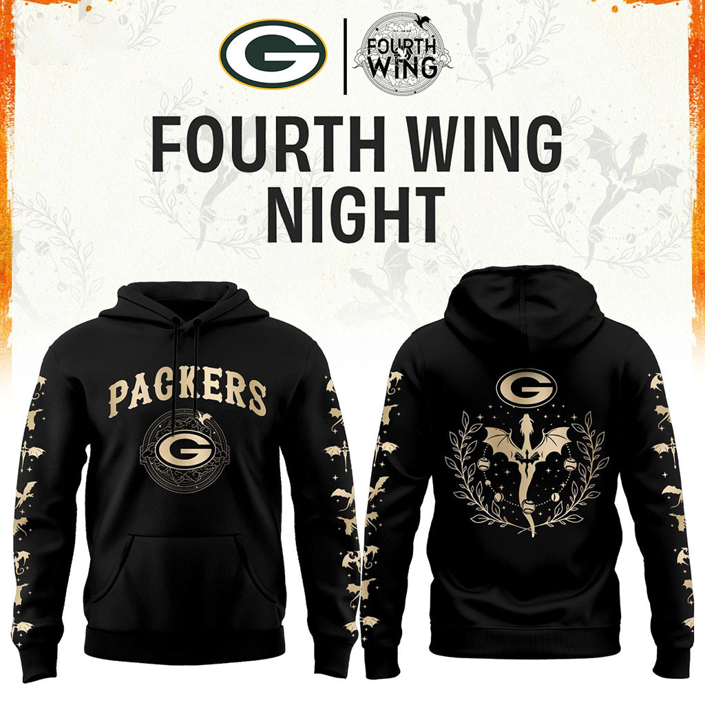 Green Bay Packers Dragon Wing Fantasy Night 2026 Black Hoodie Packers Merch Football Fan Gear Green Bay Packers Dragon Wing Fantasy Night 2026 Black Hoodie Packers Merch Football Fan Gear