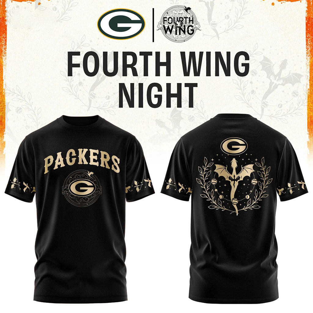 Green Bay Packers Dragon Wing Fantasy Night 2026 T-Shirt Packers Merch Football Fan Gear Black