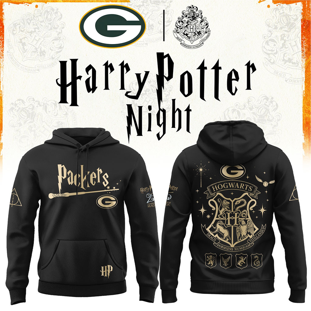 Green Bay Packers Football Harry Potter 25th Anniversary Hoodie 2026 Packers Merch Fans Gifts Green Bay Packers Football Harry Potter 25th Anniversary Hoodie 2026 Packers Merch Fans Gifts