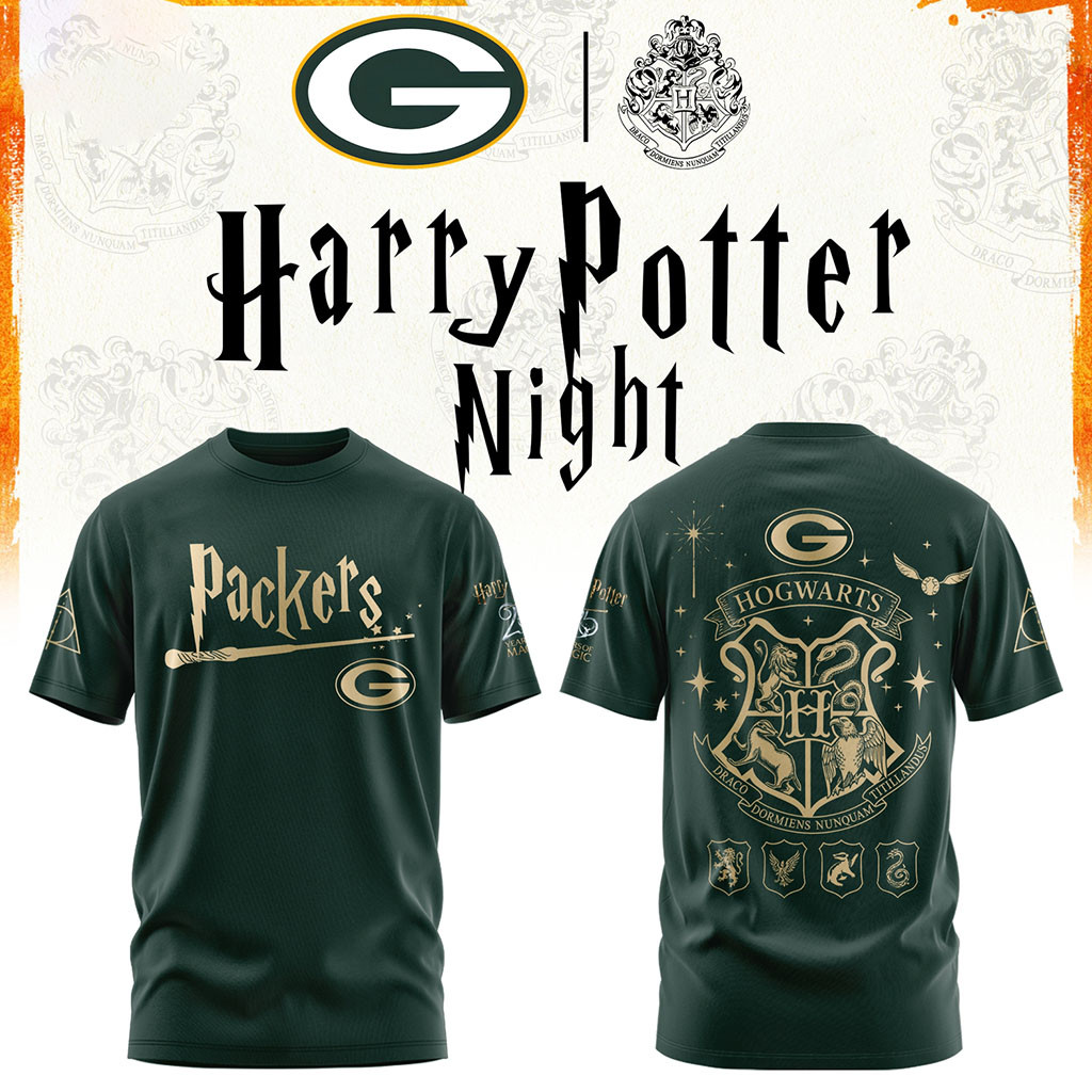 Green Bay Packers Football Harry Potter 25th Anniversary T-Shirt 2026 GB Packers Merch Him Gifts Green Bay Packers Football Harry Potter 25th Anniversary T-Shirt 2026 GB Packers Merch Him Gifts