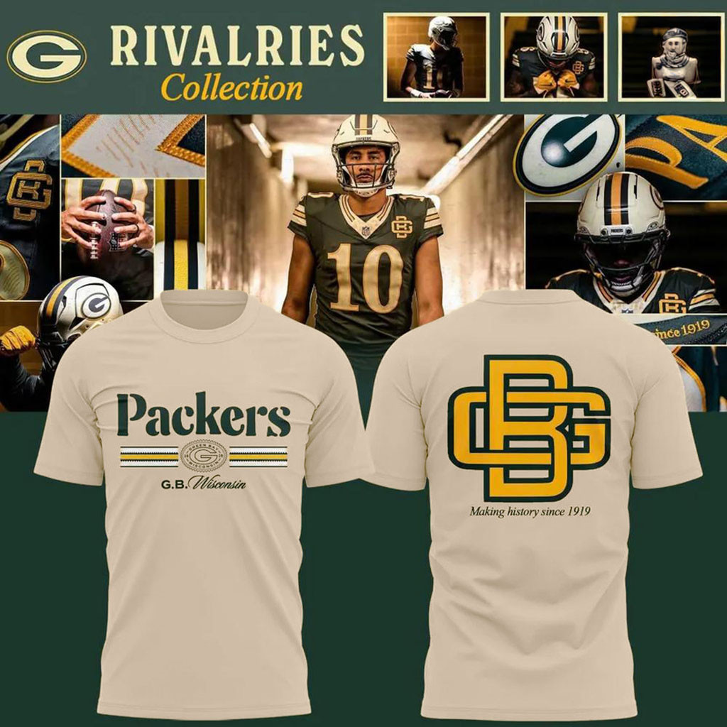 Green Bay Packers Merch 2026 Rivalries Making History Since 1919 Shirt Football Fan Gear