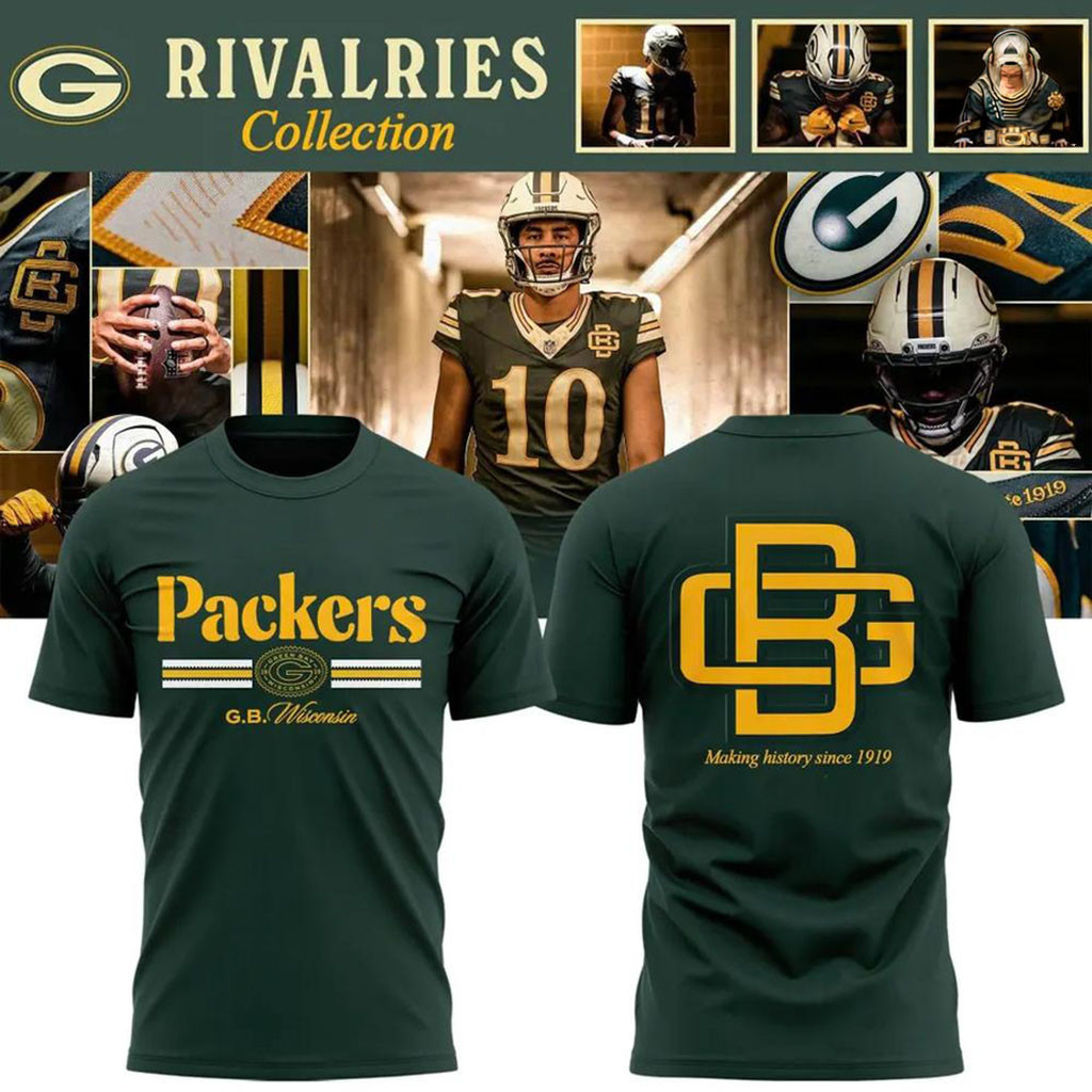 Green Bay Packers Merch 2026 Rivalries Making History Since 1919 T-Shirt Gifts For Football Fan