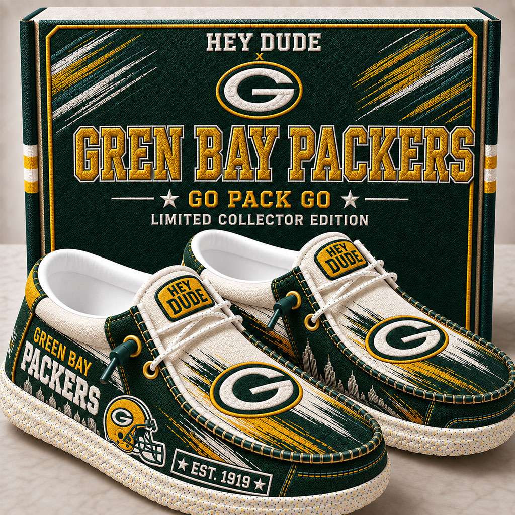 Green Bay Packers Merch Est 1919 Green Bay Packers Slip-On Loafers Best Gifts For Football Fans
