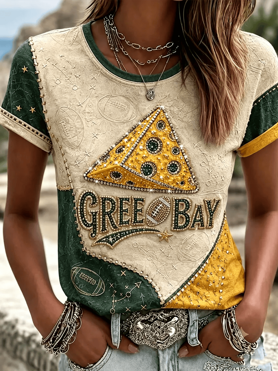 Green Bay Packers Merch Game Day Football Cheese Shirt Football Tailgate Outfits