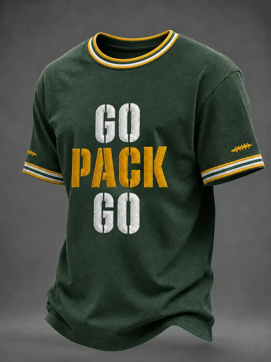 Green Bay Packers Merch Go Pack Go T-Shirt Game Day Football Outfits Gift For Men Green Bay Packers Merch Go Pack Go T-Shirt Game Day Football Outfits Gift For Men