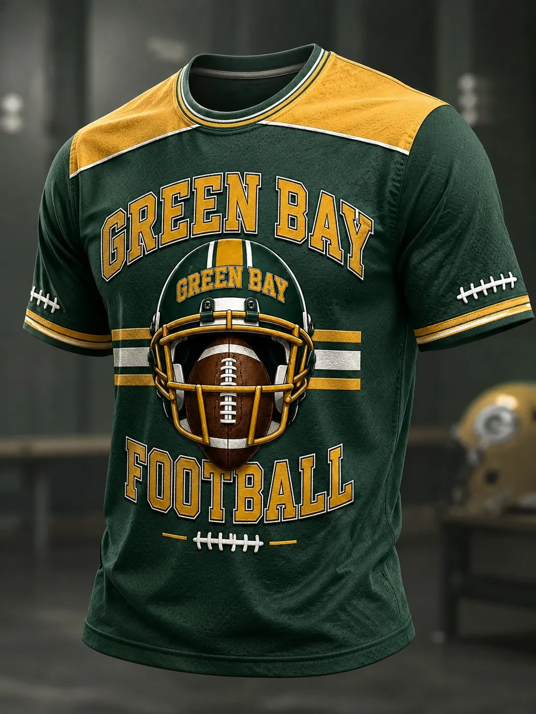 Green Bay Packers Merch Green Bay Football Helmet T-Shirt Best Gameday Outfits Gifts For Fans