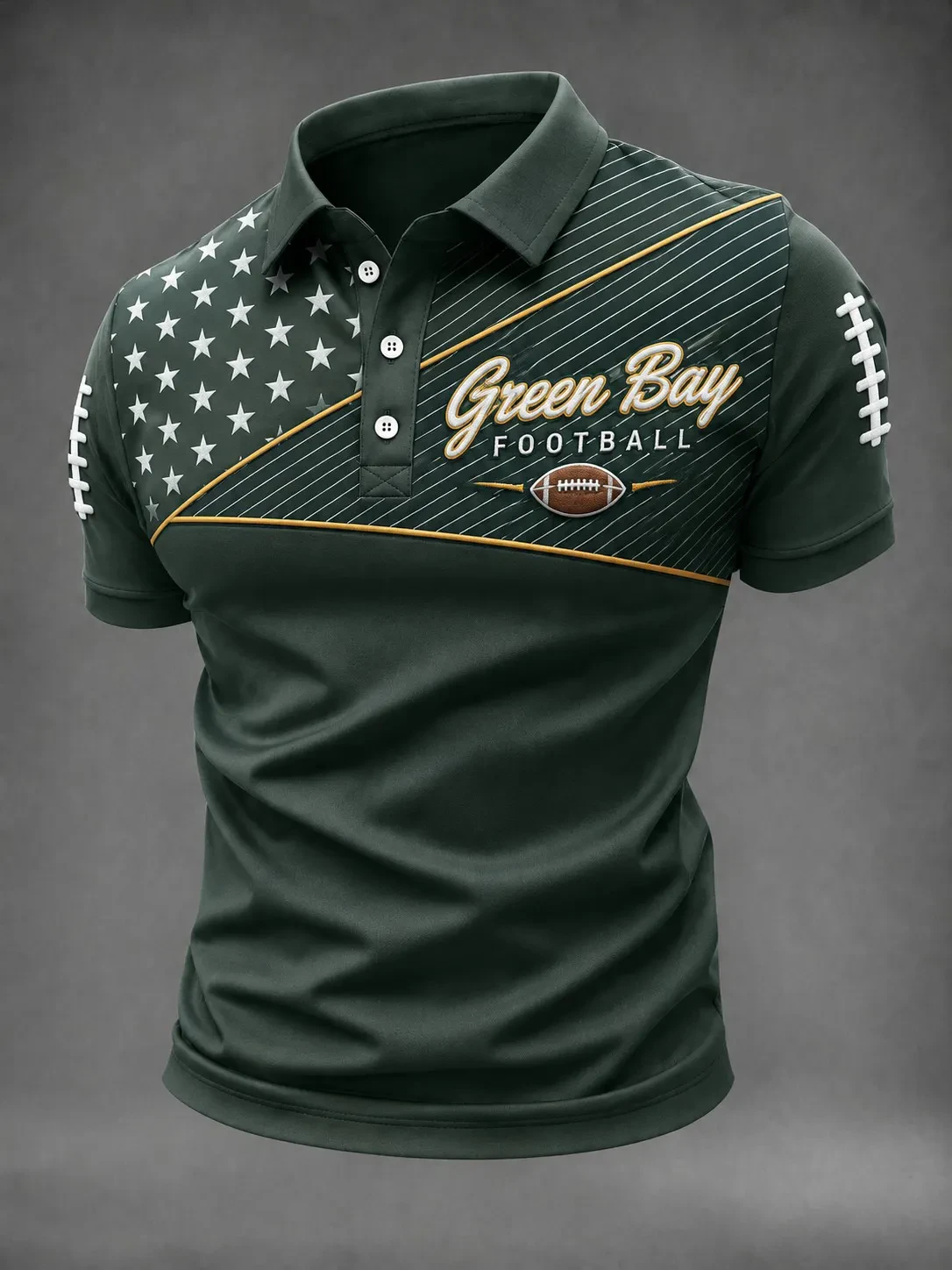 Green Bay Packers Merch Green Bay Football Polo Shirt Game Day Football Outfits For Men