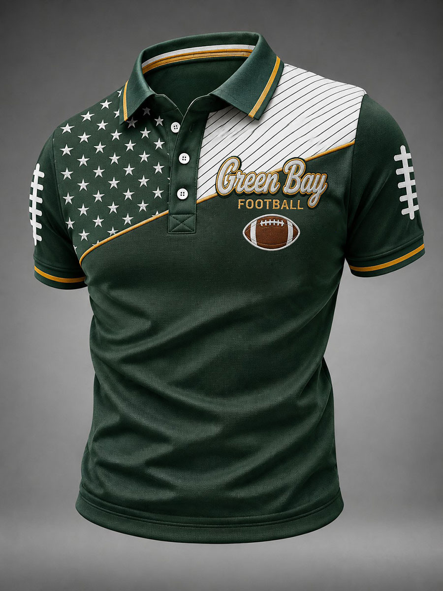 Green Bay Packers Merch Green Bay Football Polo Shirt Game Day Outfit Football Gift For Men