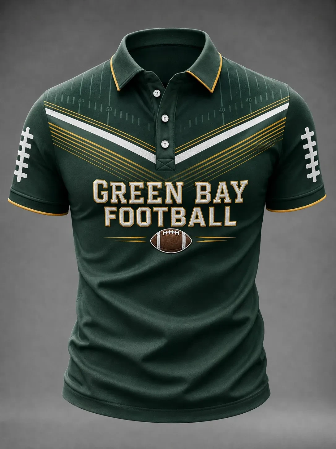 Green Bay Packers Merch Green Bay Football Polo Shirt Game Day Outfits Men Gift For Fans