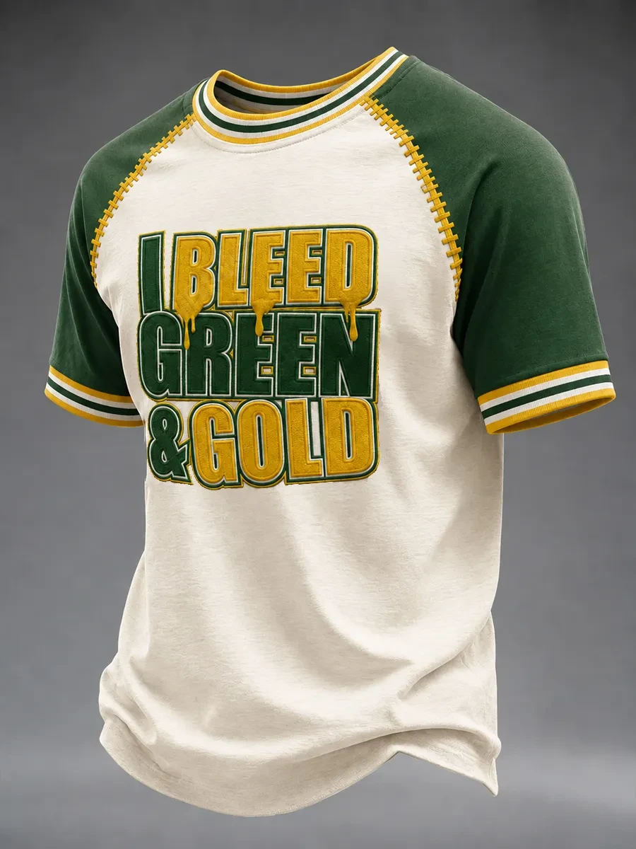 Green Bay Packers Merch I Bless Green And Gold T-Shirt Men's Game Day Attire Football Fan Gift