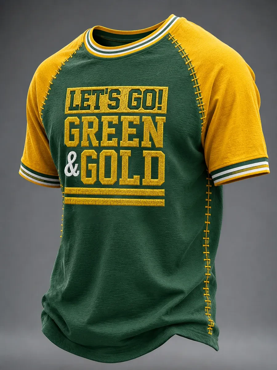 Green Bay Packers Merch Let's Go Green And Gold T-Shirt Game Day American Football Gift Ideas Green Bay Packers Merch Let's Go Green And Gold T-Shirt Game Day American Football Gift Ideas