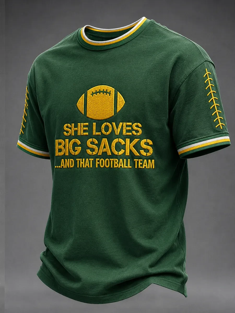 Green Bay Packers Merch She Loves Big Sacks And That Football Team Shirt Packers Tailgate Outfit Green Bay Packers Merch She Loves Big Sacks And That Football Team Shirt Packers Tailgate Outfit