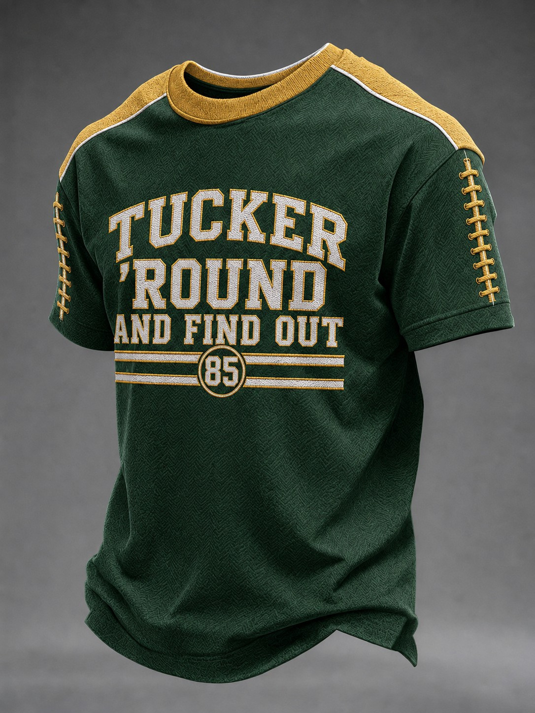 Green Bay Packers Merch Tucker 'Round And Find Out T-Shirt Game Day Tee Gift For Football Lover