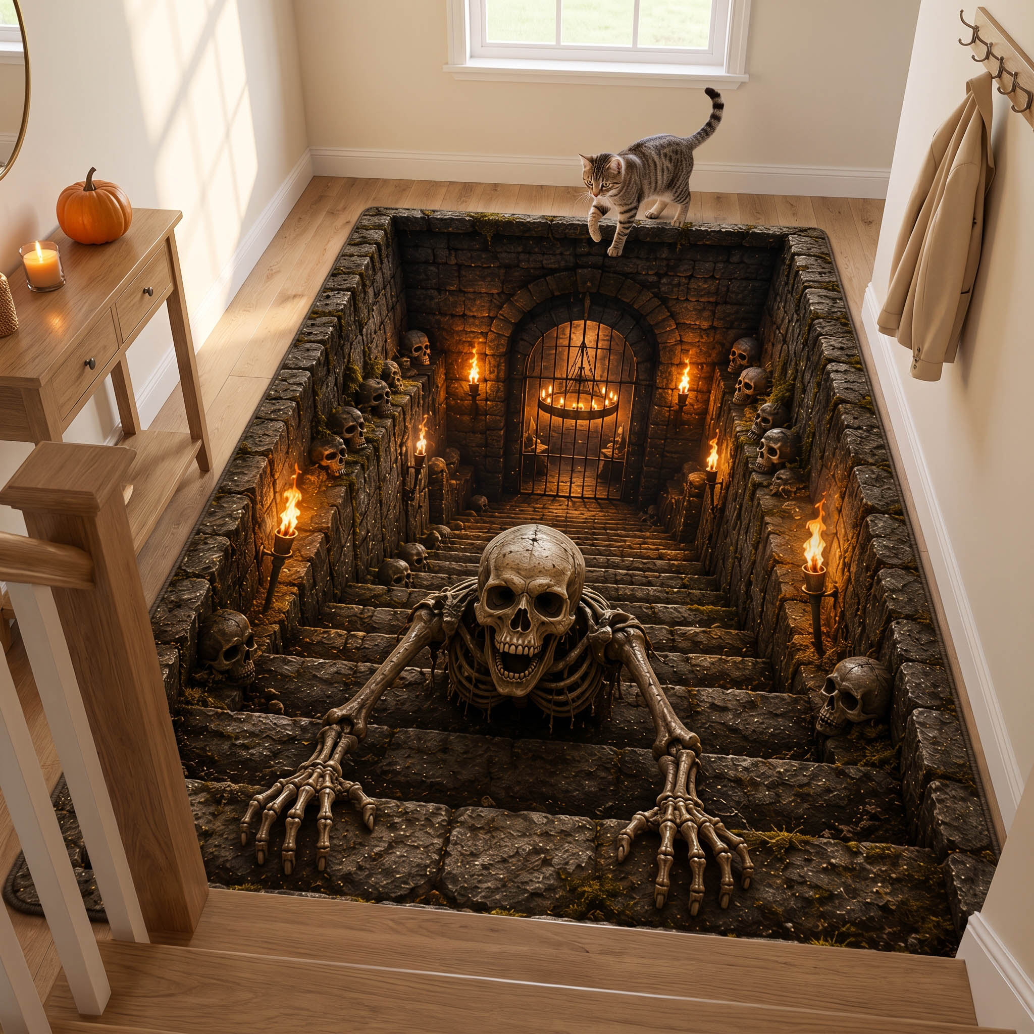 Grim Depths Area Rug Living Room Carpet Rug Halloween Gifts For Family