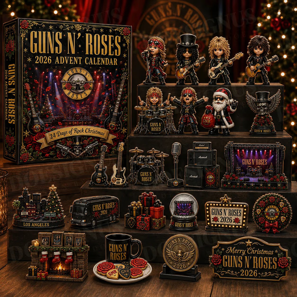 Guns N Roses 2026 Rock Band 24-Piece Advent Calendar Christmas Tree Ornaments Guns N Roses Merch