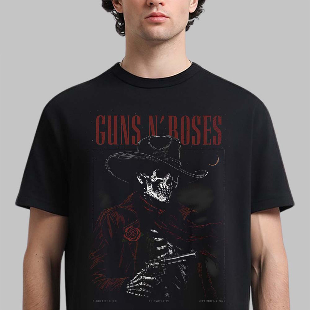 Guns N Roses Arlington TX 2026 Event Poster Live At Globe Life Field On Sept 9 Shirt GNR Merch