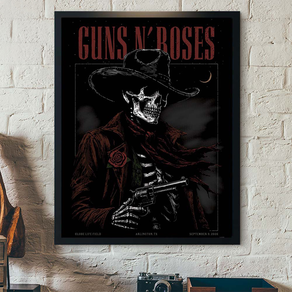 Guns N Roses Arlington TX 2026 Event Poster Live At Globe Life Field Poster GNR Merch Decor