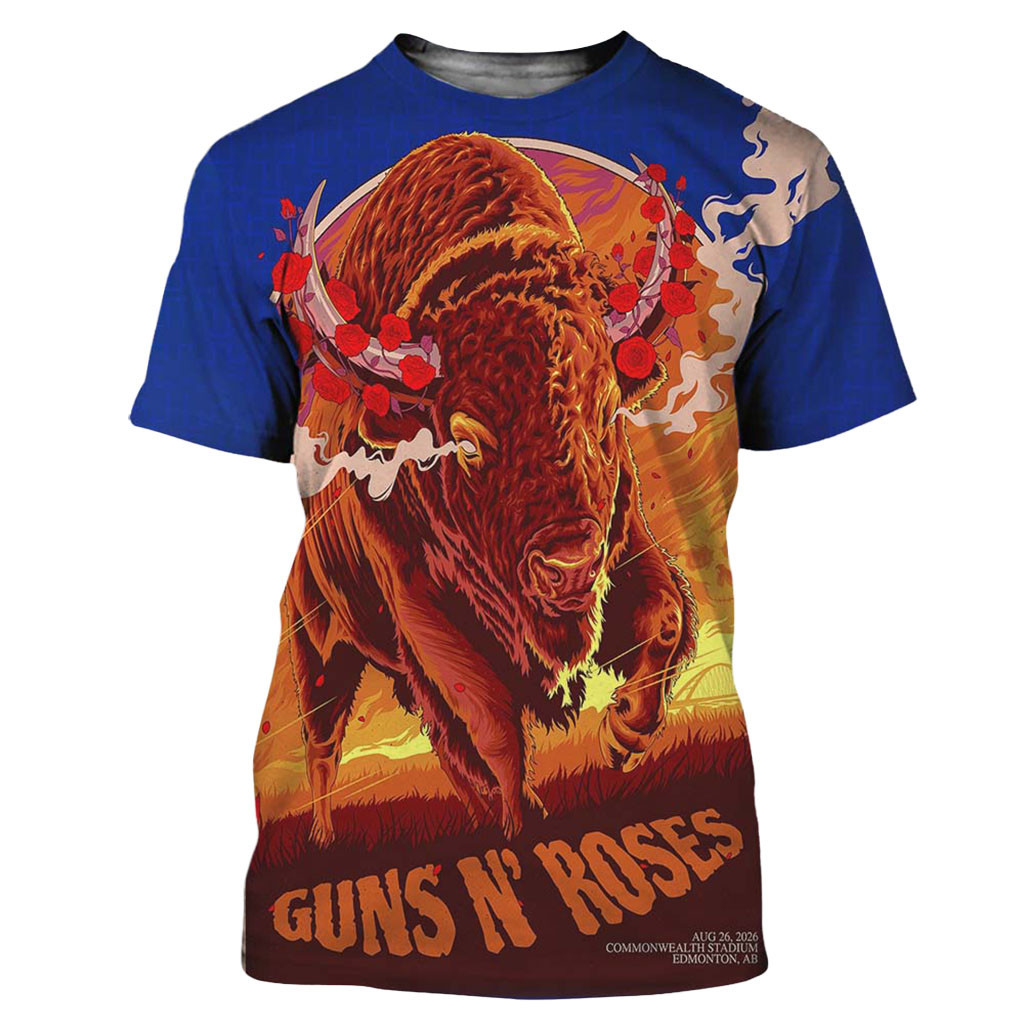 Guns N Roses Edmonton AB Canada 2026 Venue Shirt Guns N Roses Merch Gifts For Dudes