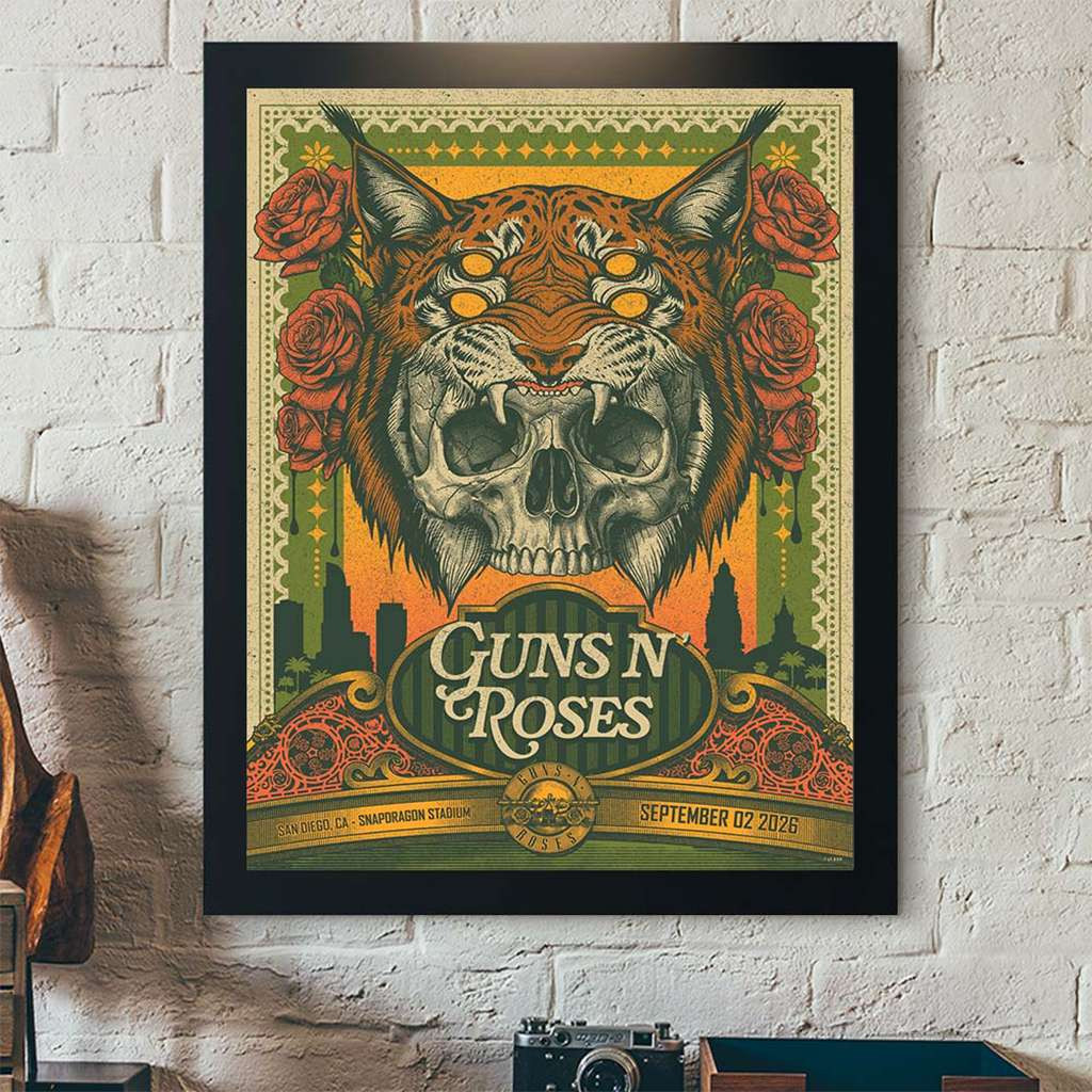 Guns N Roses San Diego CA 2026 Event Poster Guns N Roses Merch Wall Art Decor Guns N Roses San Diego CA 2026 Event Poster Guns N Roses Merch Wall Art Decor