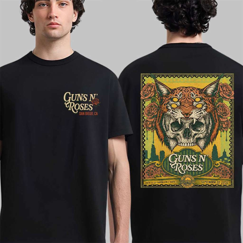 Guns N Roses San Diego CA 2026 Event T-Shirt Guns N Roses Merch Best Gifts For Music Lovers