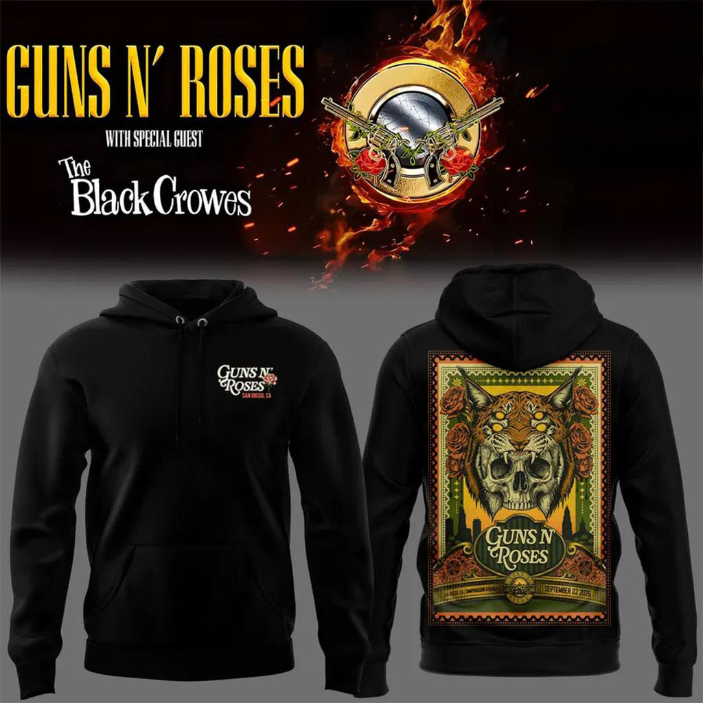 Guns N Roses San Diego Snapdragon Stadium The Black Crowes 2026 Hoodie Guns N Roses Merch