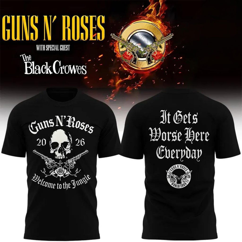 Guns N Roses San Diego Snapdragon Stadium The Black Crowes 2026 Shirt Guns N Roses Merch Black