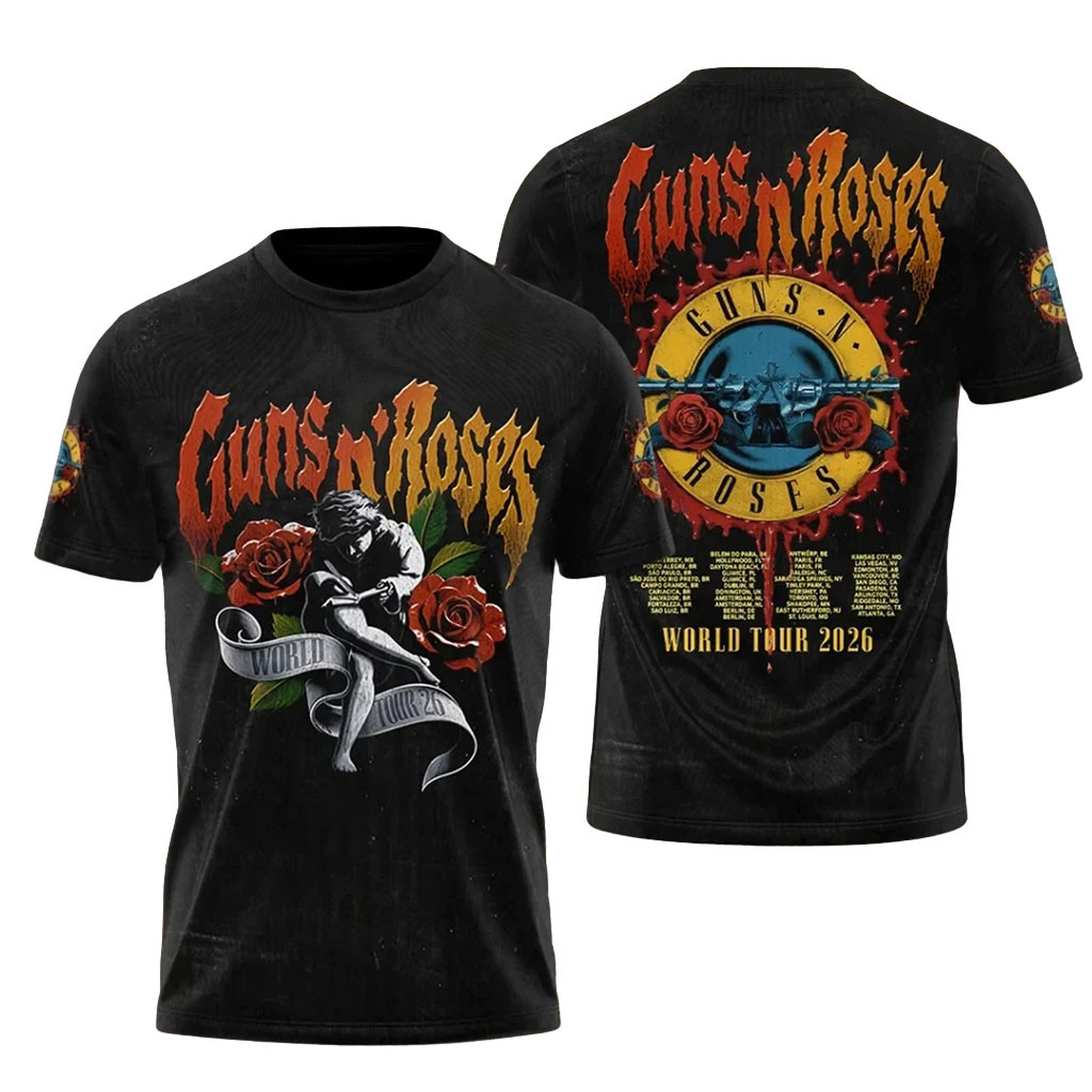 Guns N'Roses 2026 World Tour T-Shirt GNR Merchandise Best Present For Music Lovers Guns N'Roses 2026 World Tour T-Shirt GNR Merchandise Best Present For Music Lovers