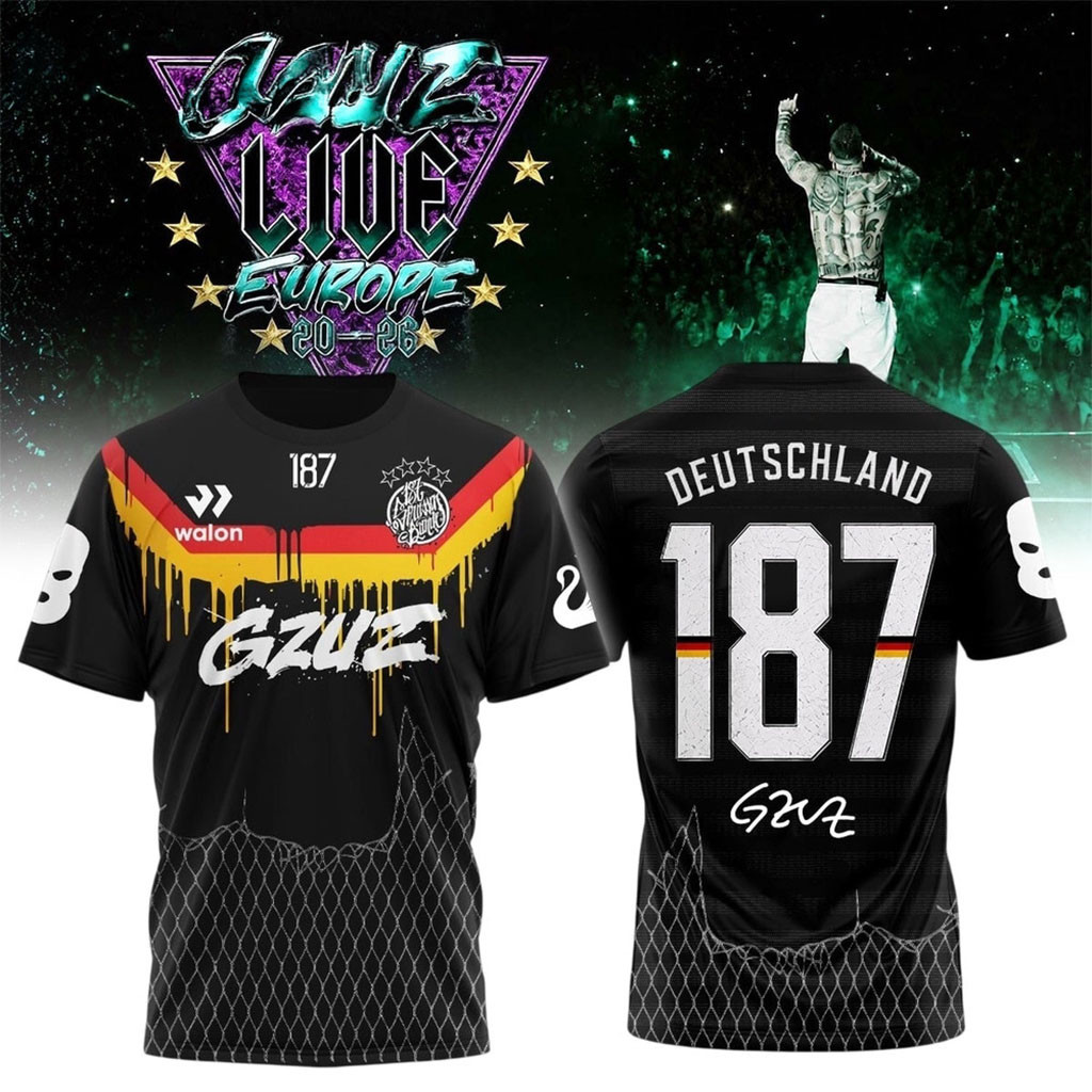 Gzuz Live Europe Tour 2026 Signed Shirt Gzuz Merch Gifts For Rapper Fans