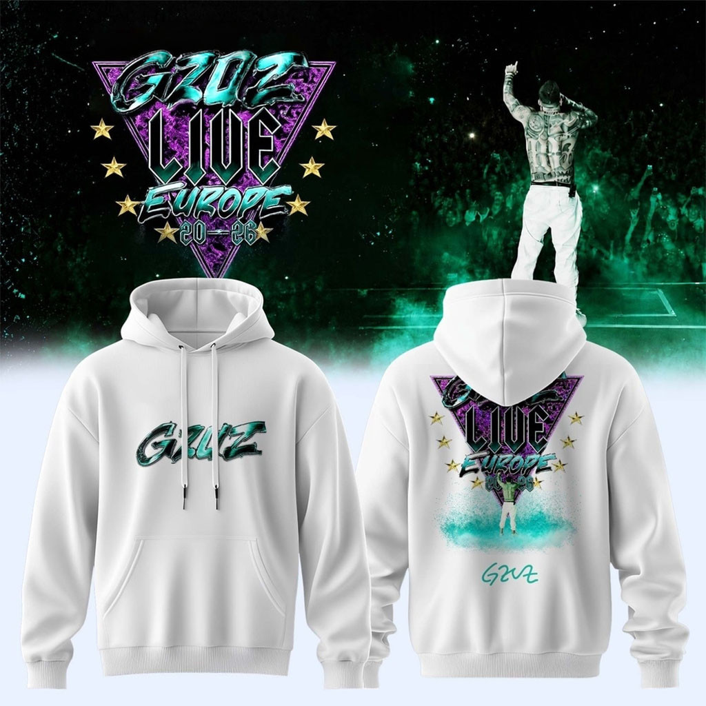 Gzuz Live Europe Tour 2026 Signed White Hoodie Gzuz Merch Best Gifts For Music Lovers