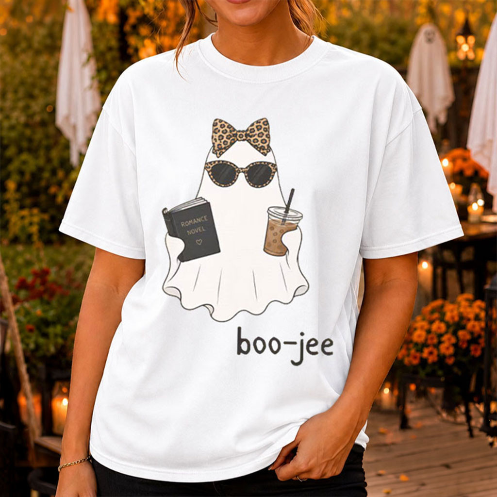 Halloween Boo-Jee Ghost Graphic T-Shirt Funny Cute Shirt Halloween Gifts For Her