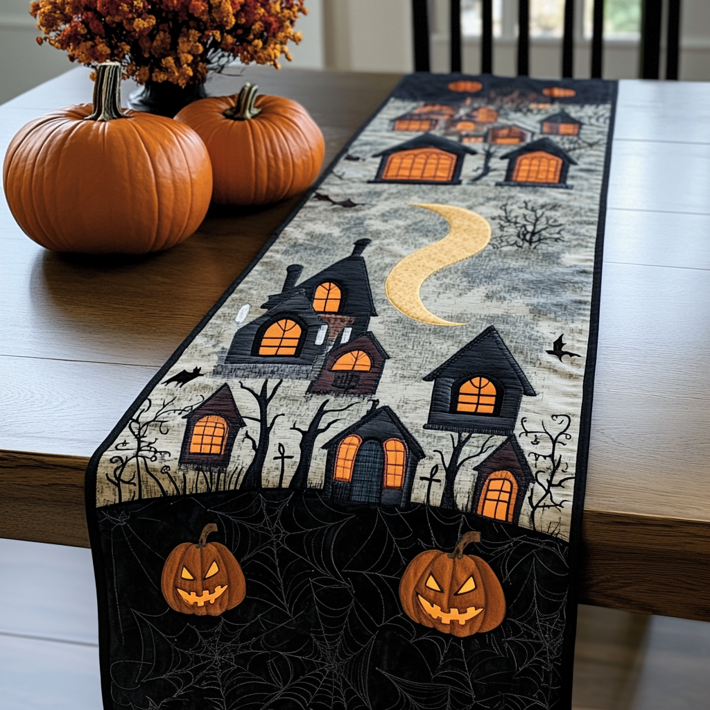 Halloween Charms Quilted Table Runner Dining Room Table Decor Best Halloween Gifts Halloween Charms Quilted Table Runner Dining Room Table Decor Best Halloween Gifts