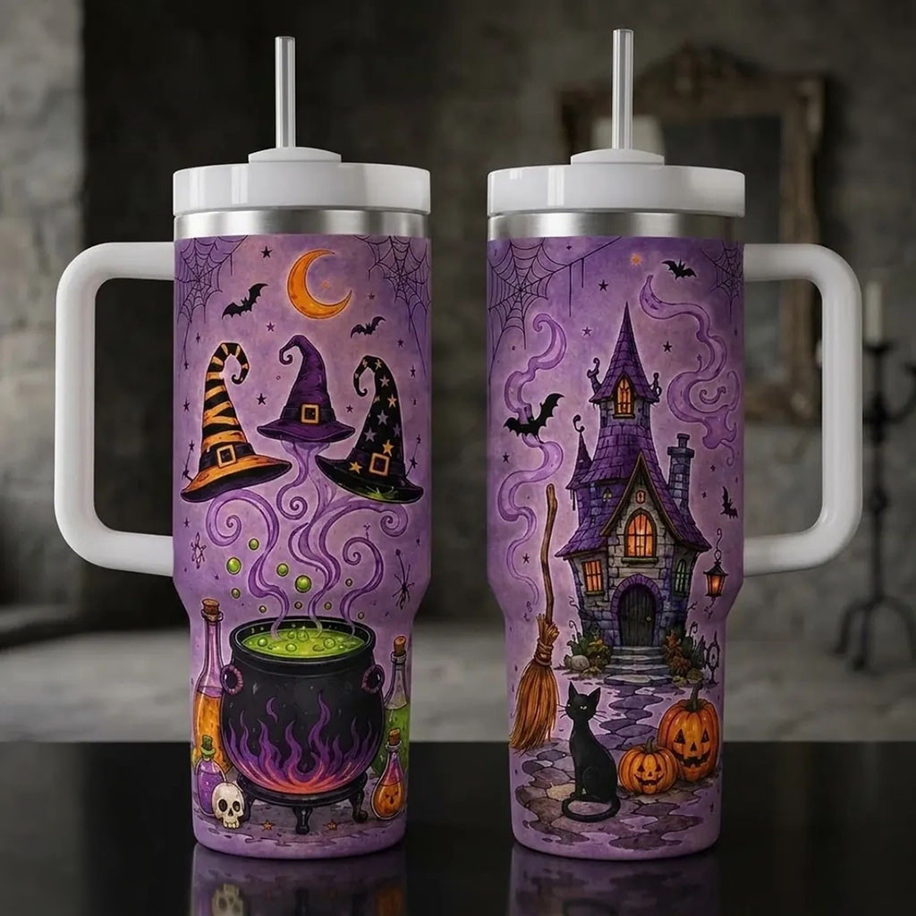 Halloween Magic Witches Tumbler Hocus Pocus Themed Travel Cup Best Halloween Gifts