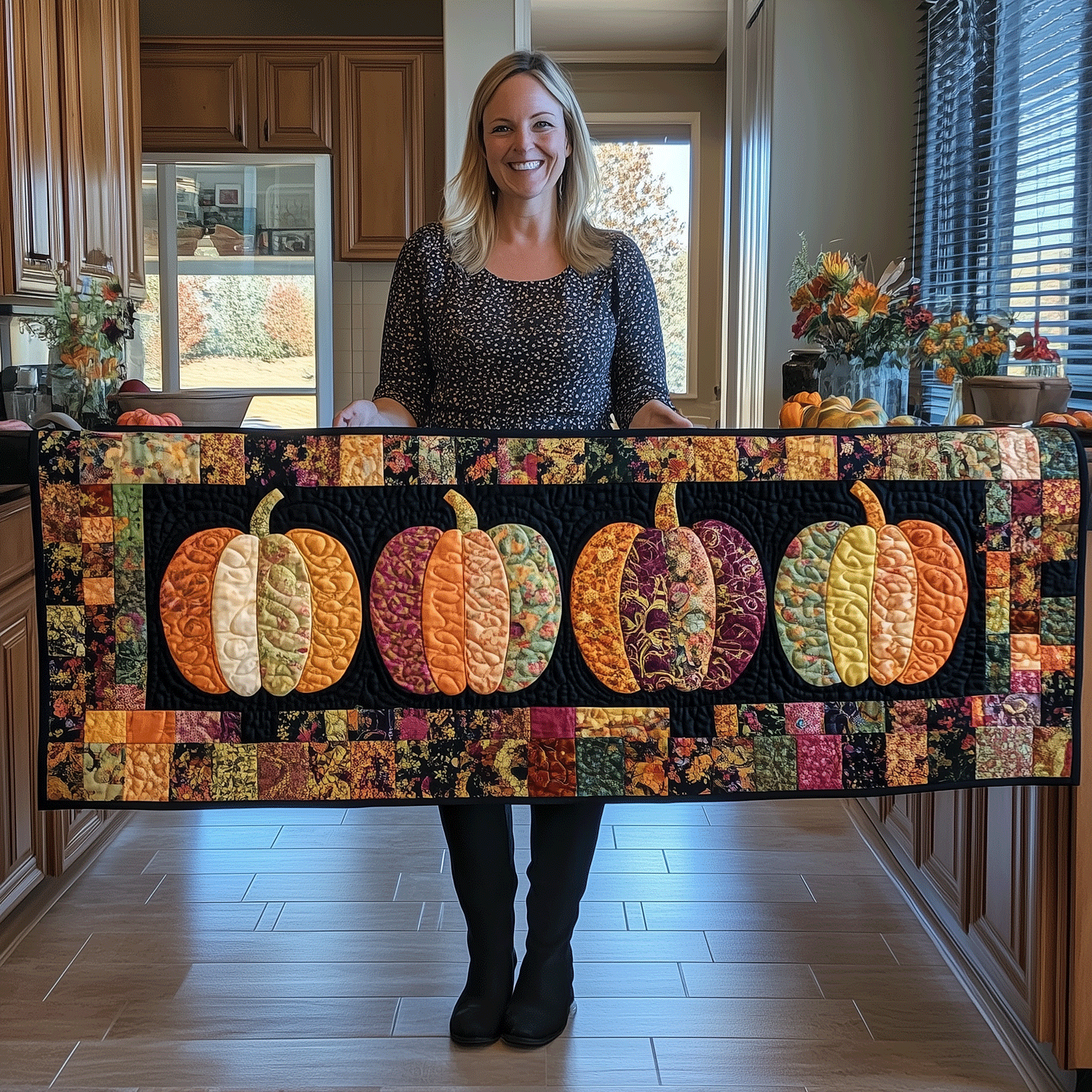 Halloween Pumpkin Quilted Table Runner Dining Room Table Runners Awesome Halloween Gifts