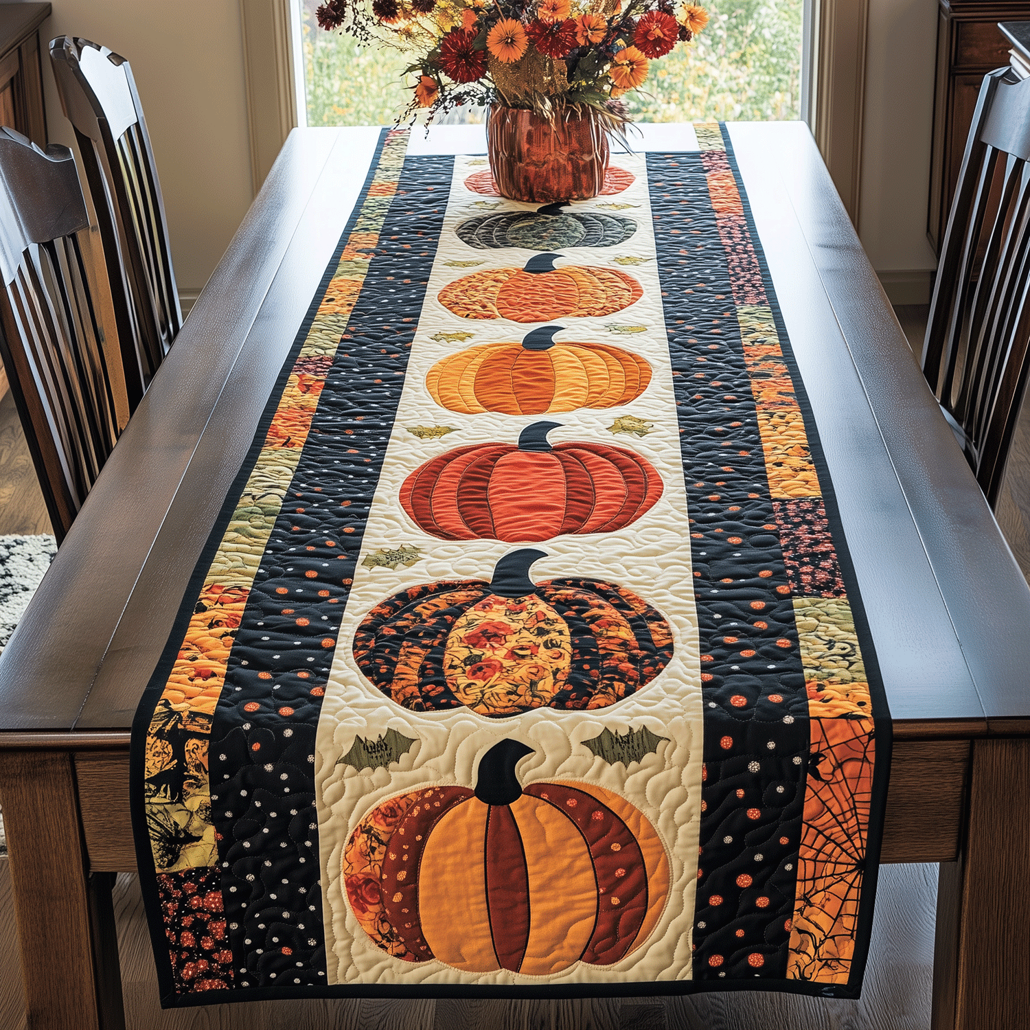 Halloween Pumpkin Quilted Table Runner Table Runner For Dining Table Birthday Halloween Gifts Halloween Pumpkin Quilted Table Runner Table Runner For Dining Table Birthday Halloween Gifts
