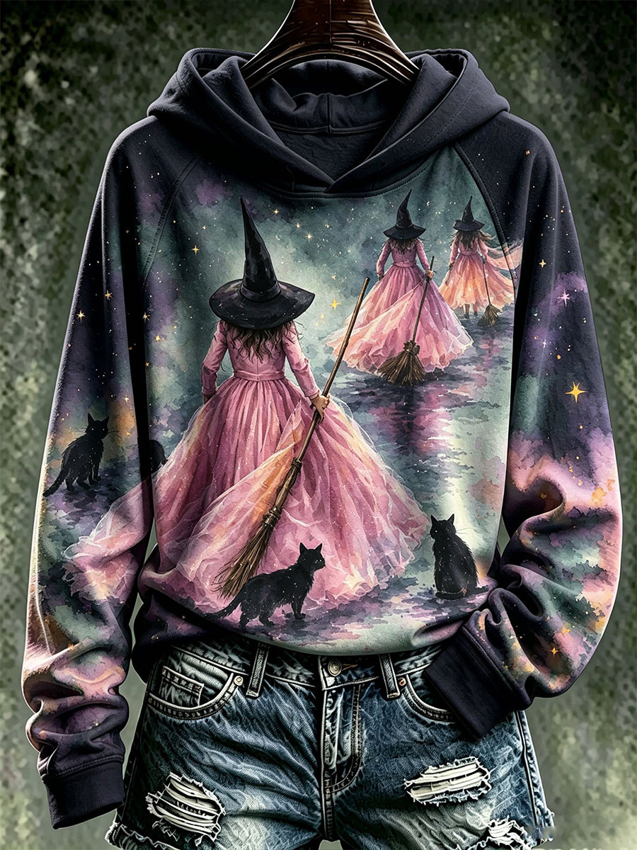 Halloween Witch Sweatshirt Spooky Season Apparel Halloween Gifts For Teens